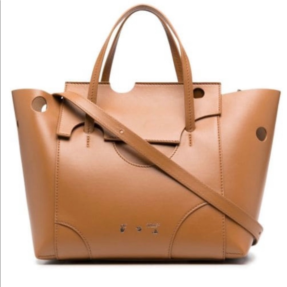 Authentic Off-White Burrow 32 Leather Tote